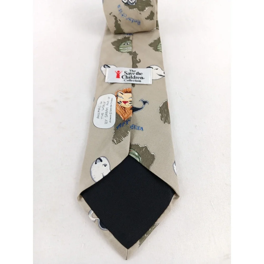 VINTAGE Save the Children Silk Tie 60